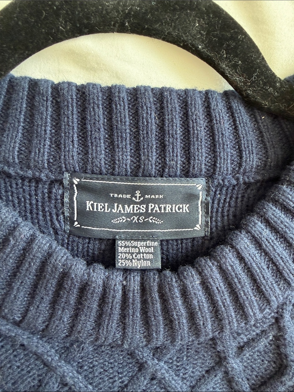 Kiel James Patrick Navy Cable-Knit Sweater Dress - Picture 4 of 5